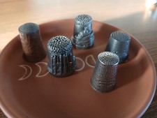 Vintage Pewter Sewing Thimble