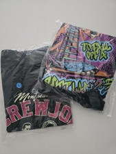 2 Wrestle Crate UK Exclusive TShirts Bundle 20ft Ladder Screwjob Survivor Large