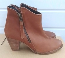 DUNE SIZE 5 TAN LEATHER BOOTS