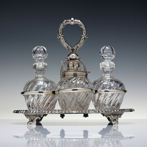 Antique silver plated cruet - silver,