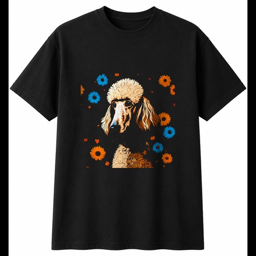 Graphic standard poodle - standard, with