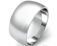 925 Sterling Silver Womens Mens 8mm D Shape Wedding Band Ring  All Sizes