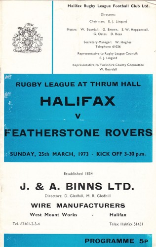 Halifax featherstone rovers - halifax,