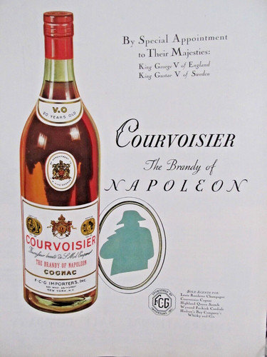 Vintage 1934 courvoisier - ad,