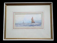 Original Jason Partner Painting (1978) Barges off the East Coast (Norfolk?) F/G