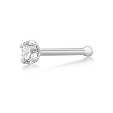 14K White Gold 2.7MM Straight