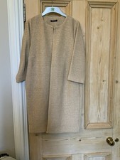 NEW WITHOUT TAGS, [ITALIAN MADE BIEGE 3/4 LENGTH COTTON  BLEND COAT UK 12.