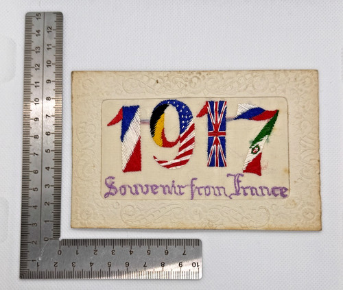 Old ww1 silk postcard - ww1, postcard.