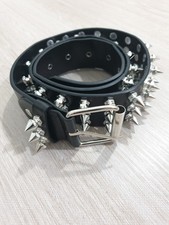 Y2K Punk Spike Belt Black