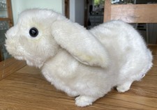 Hansa Realistic White Lop-Ear Rabbit Bunny Soft Toy Plush Large 38cm Excellent