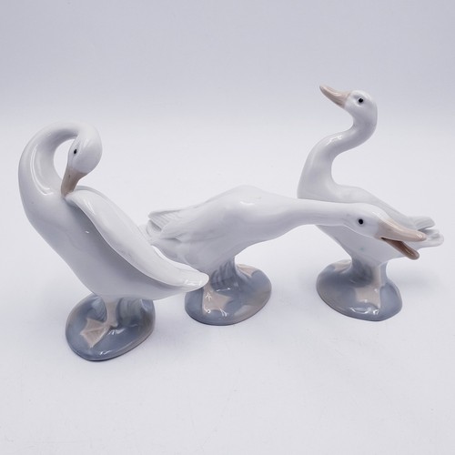 Lladro goose figurine set - lladro,