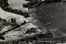 Postcard Balloch Caravan Park, Loch Lomond, Scotland. Aerial view. Real photo