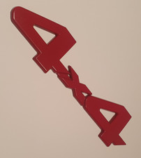 3D Quality Matel 4x4 Four wheel drive Car sticker Logo Emblem Badge - RED