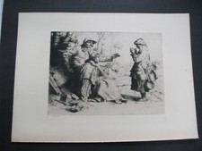 WILLIAM STRANG SCOTTISH ART ORIGINAL ETCHING "TINKERS" THE PORTFOLIO 1883