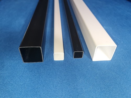 Plastic square tubes - square, white