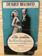 Vintage Sheet Music - Dearly Beloved - Fred Astaire - Rita Hayworth - Free Post