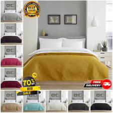 Luxury Quilted Bedspread Throw Comforter Bedding Large Sofa Cover Double Bed