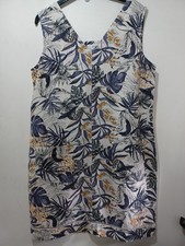 Next Linen Mix Floral Dress