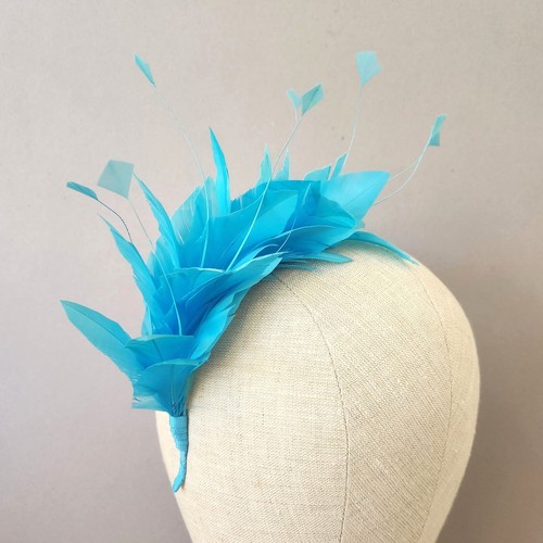 Turquoise blue feather - turquoise,