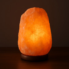 Himalayan Salt Lamp 1-12 kg Natural Crystal Rock Lamp with Wood Base Cable &Bulb