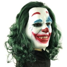 2025 Joker Clown Mask with Wig Masques Headgear Party Mask Unisex Cosplay Props