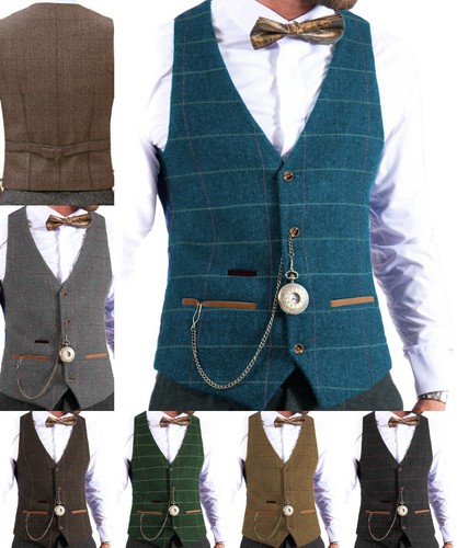 Mens formal waistcoat tweed - mens,