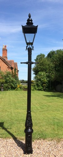 Cast iron lamp - iron, post