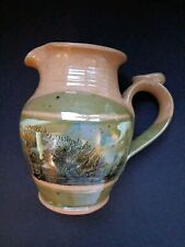 VINTAGE BOSCASTLE POTTERY MOCHAWARE ROGER IRVING LITTLE CERAMIC MILK JUG 1988
