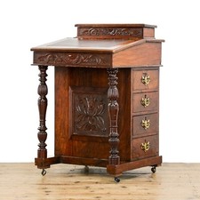 Victorian Antique Rosewood Davenport Desk (M-5072)