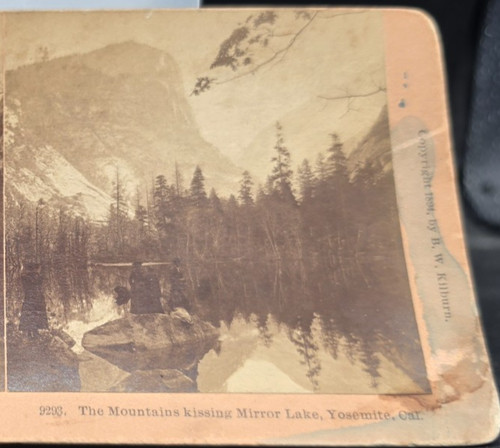 Mountains kissing mirror - kissing, lake