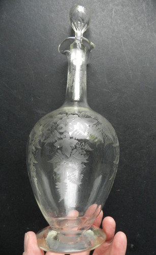 Victorian hand blown engraved - victorian,