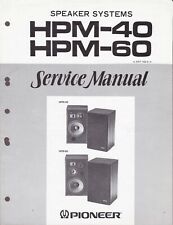 Service Manual Guide For Pioneer HPM-60, HPM-40