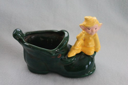 Vintage ceramic yellow elf - vintage,