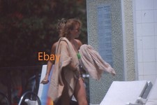 35mm Slide - Two Women With Towels By Swimming Pool, 1990s