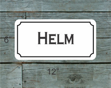 HELM Metal Sign 4 Nautical BAR