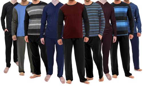 Mens pyjamas cotton sets - mens, pj's