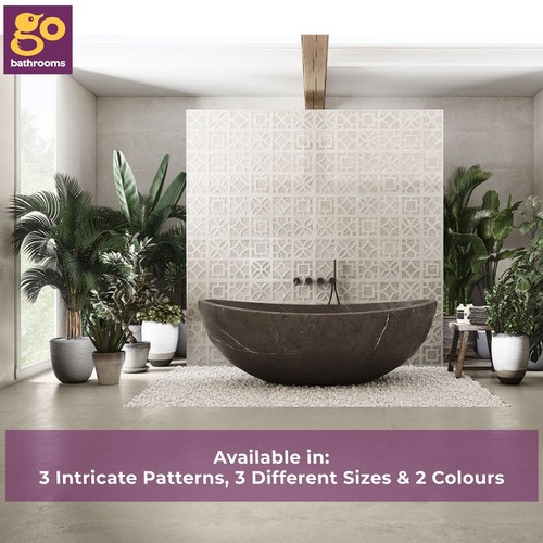 Neutral textured tile wall - textured,