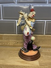 Leonardo Collection Circus Clown Figurine – Flute Player & Seal – Excellent