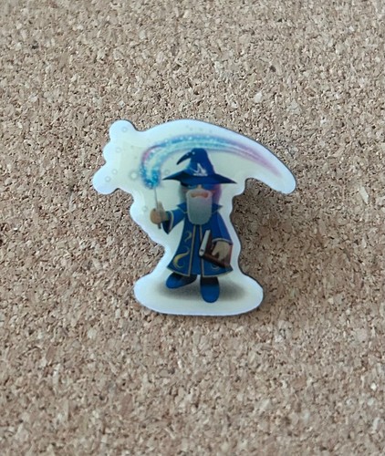 Merlin wizard staff pin badge - staff,