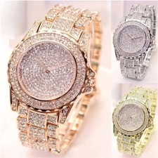 Womens Diamond Bling Watch