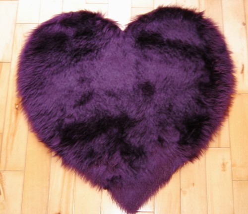 Love heart fluffy mat - fluffy,
