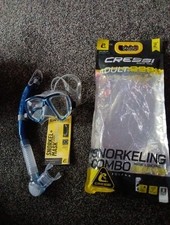 Cressi Snorkeling Combo Mask+Snorkel Adult Size Clear/Blue
