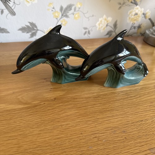 Pair poole pottery blue - poole,