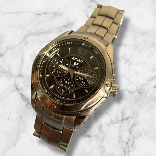 Seiko solar watch black - seiko, watch,