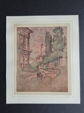 Antique 1909 print - Boboli