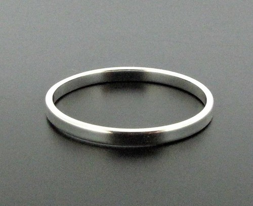 Silver thin band - , ring