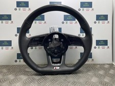 AUDI A3 S3 S LINE FLAT BOTTOM LEATHER STEERING WHEEL 2017 TO 2020 81A419091AC