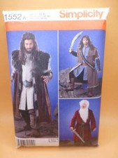 SIMPLICITY 1552 MEN'S BARBARIAN-VIKING-HOBBIT COSTUMES SEWING PATTERN XS+S