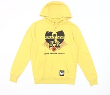 Wu-Tang Clan Yellow Hoodie Small Women Unisex Cotton Blend Graphic Print
