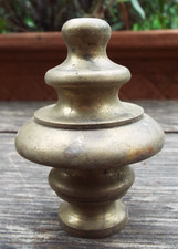 RECLAIMED BRASS THREADED FINIAL 6.9cm TALL  #K3